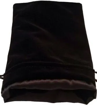 6x8 BK/BK Velvet/Satin Dice Bags