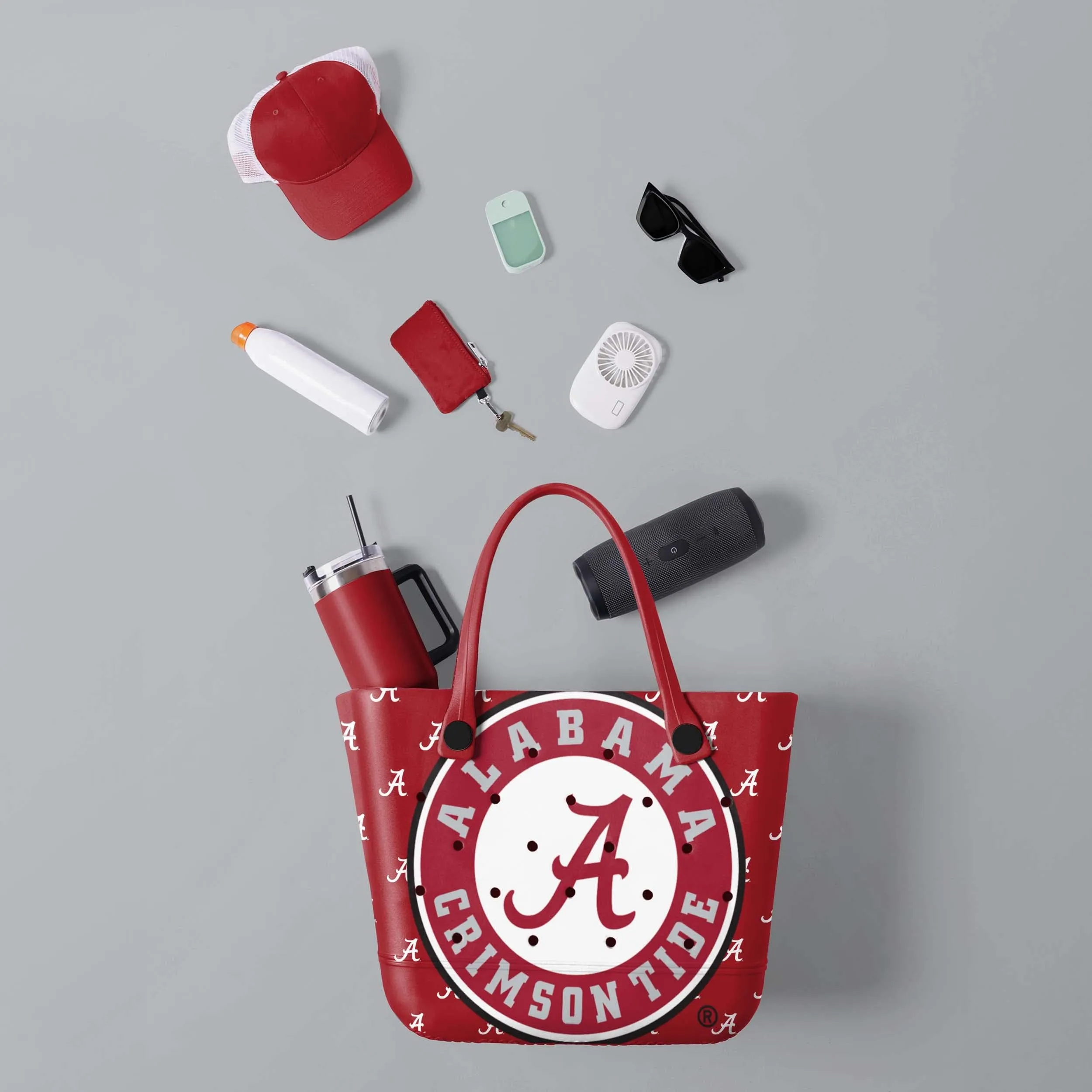 Alabama Crimson Tide NCAA Big Logo Mini Print Tailgate Tote Bag (PREORDER - SHIPS LATE JANUARY)
