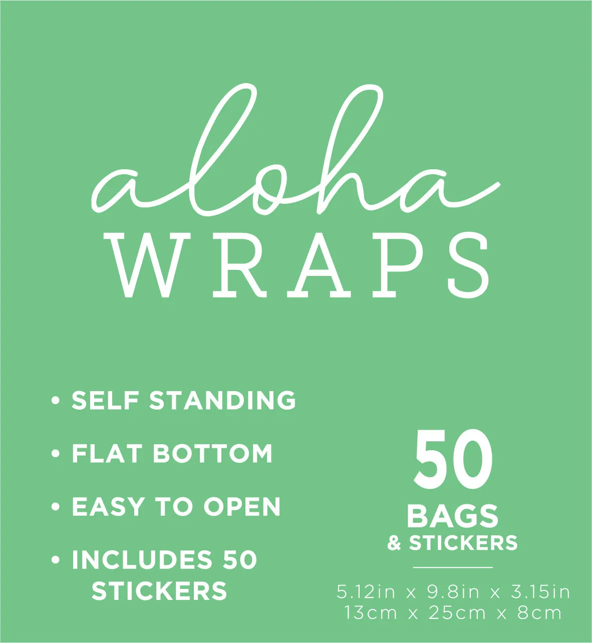 *Aloha Wraps Monstera Lunch Bags
