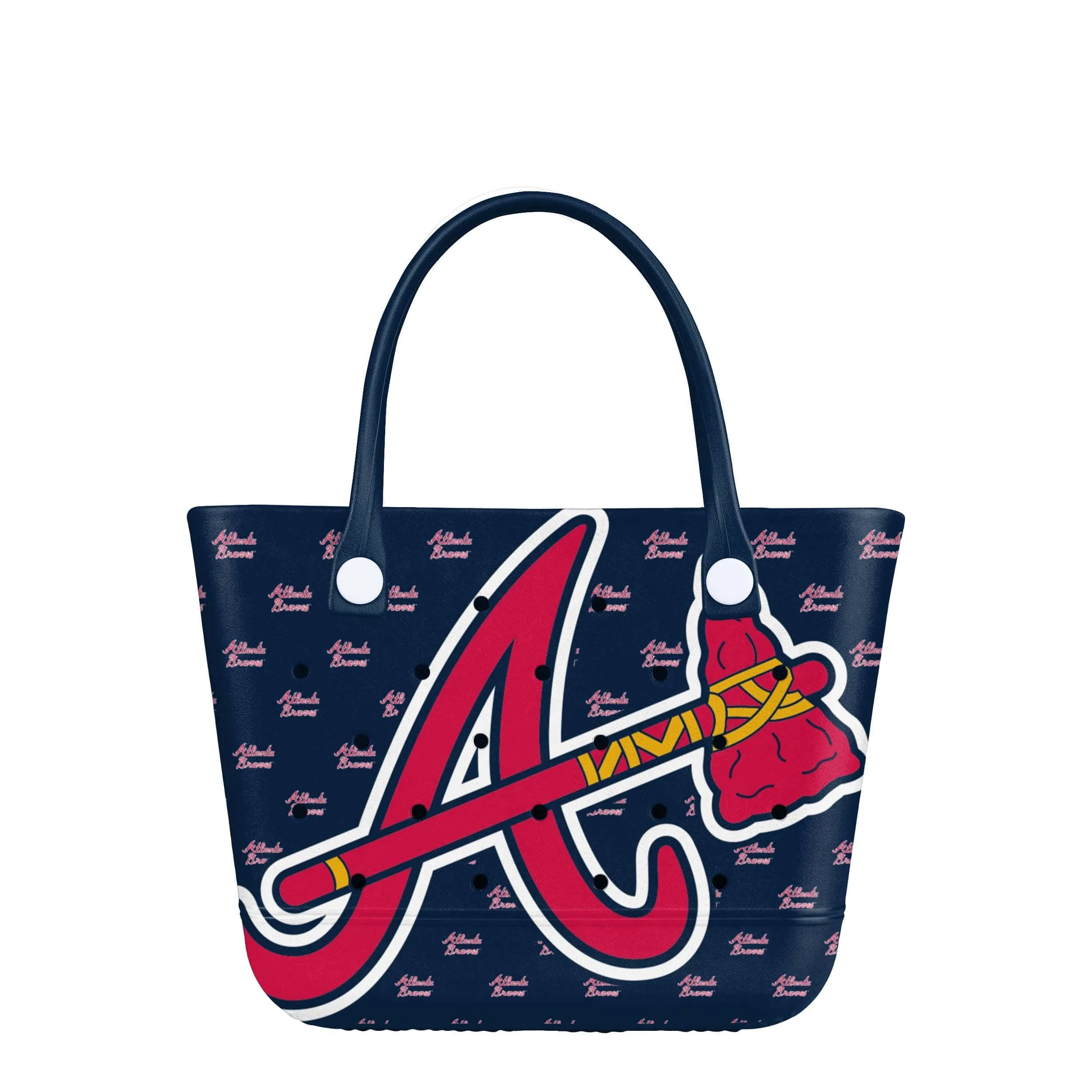 Atlanta Braves MLB Big Logo Mini Print Tailgate Tote Bag (PREORDER - SHIPS LATE JUNE)