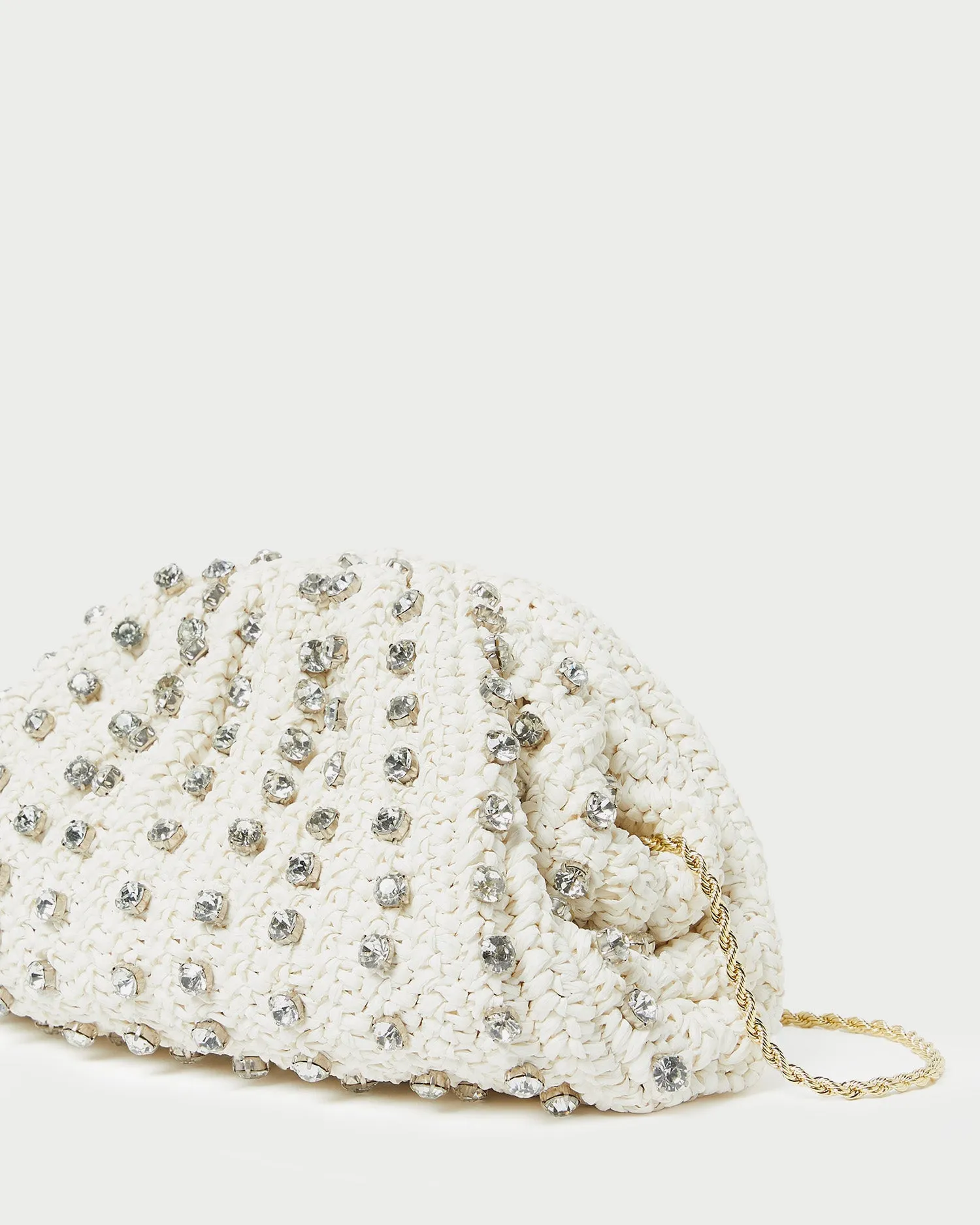 Bailey White/Crystal Dome Clutch