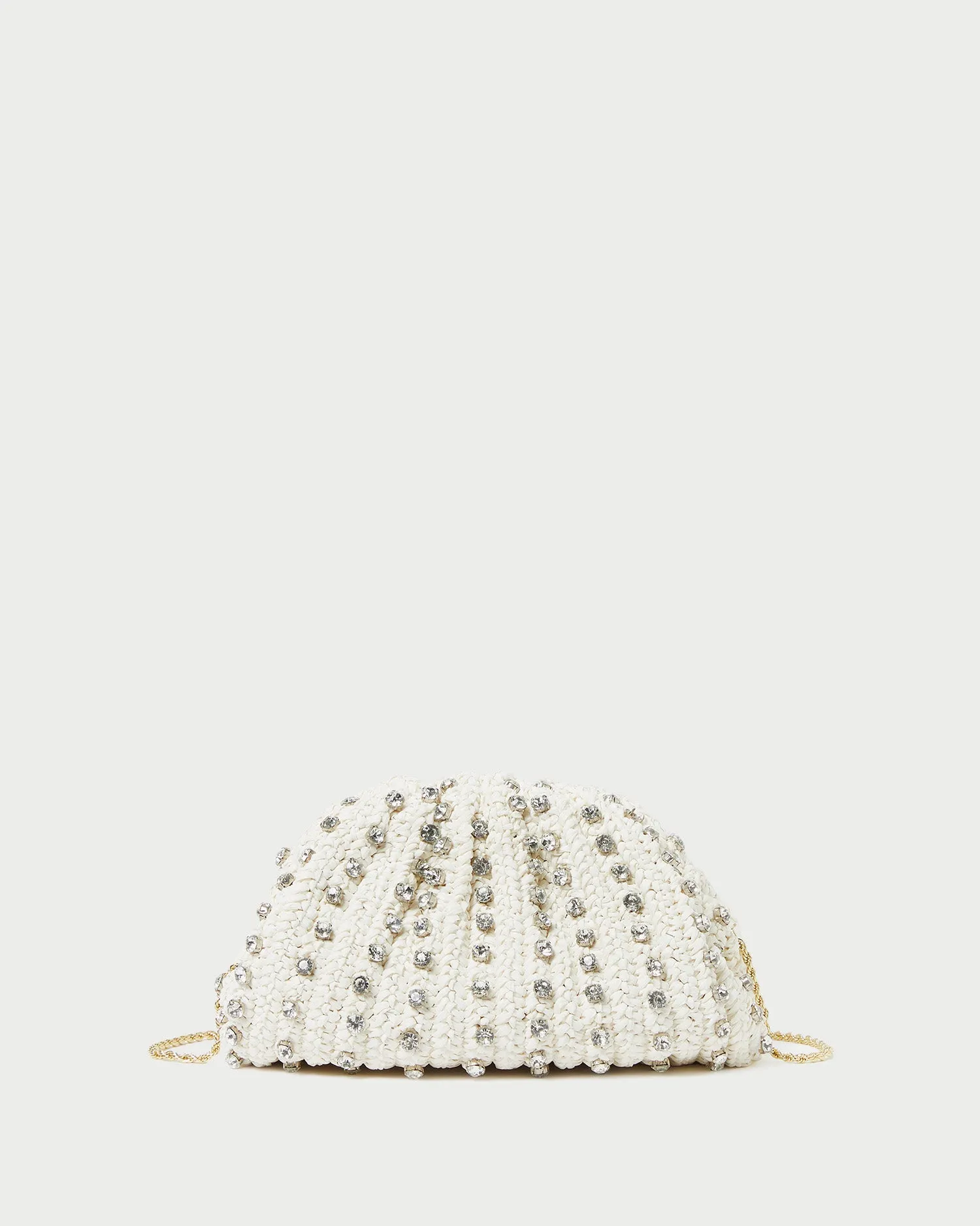 Bailey White/Crystal Dome Clutch