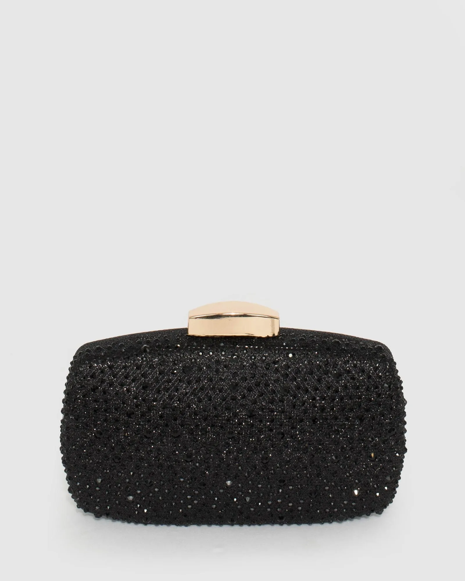 Black Crystal Hardcase Clutch Bag