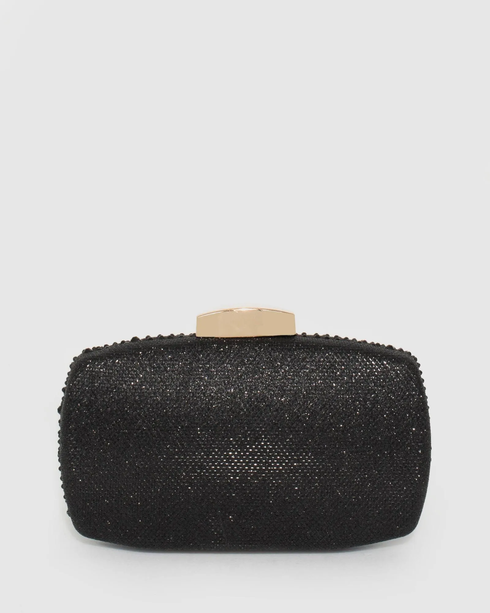 Black Crystal Hardcase Clutch Bag