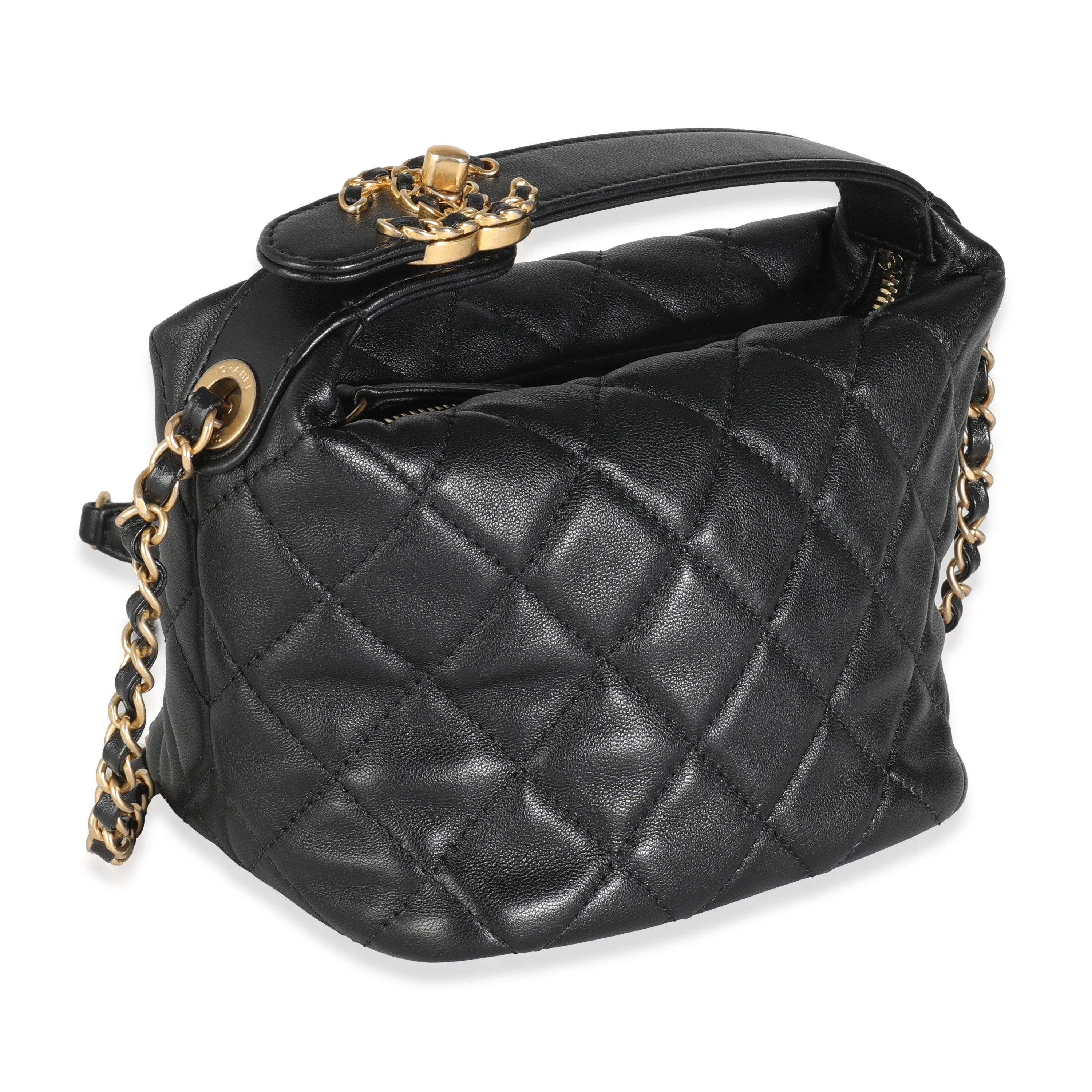 Black Quilted Calfskin Perfect Meeting Hobo