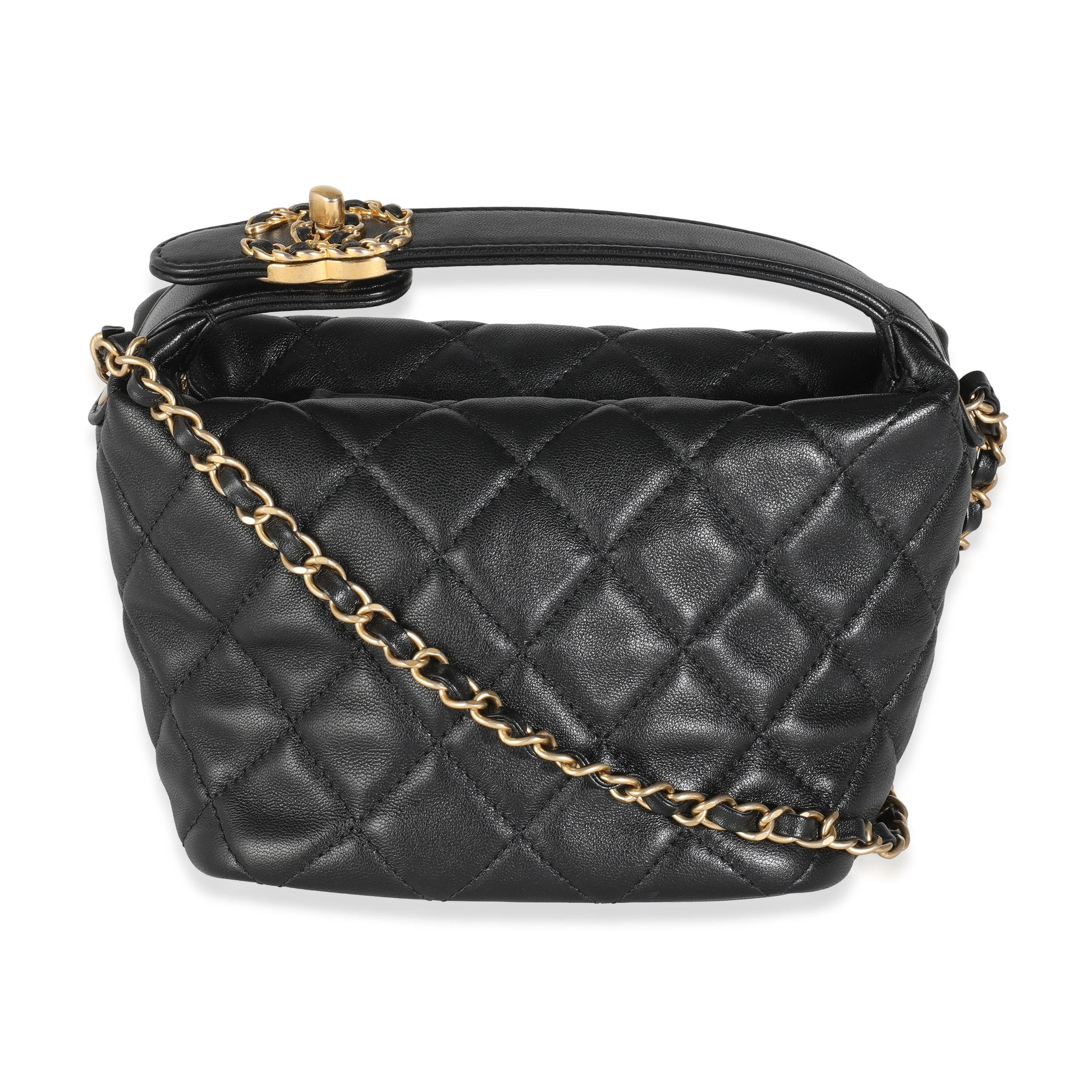Black Quilted Calfskin Perfect Meeting Hobo