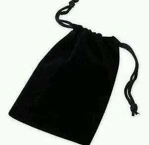Black Velvet Drawstring Pouch