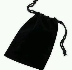 Black Velvet Drawstring Pouch