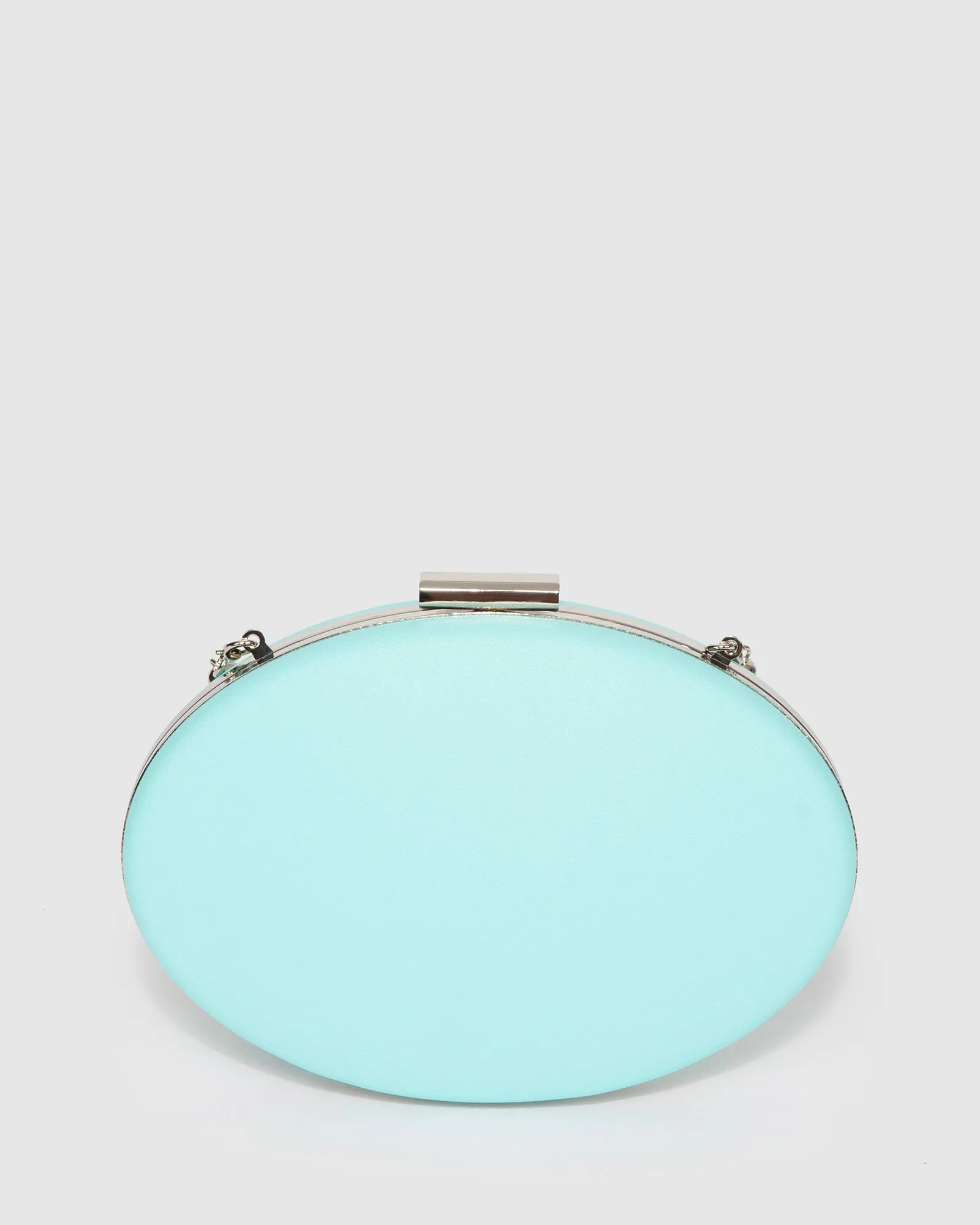 Blue Carmen Crystal Handle Clutch Bag