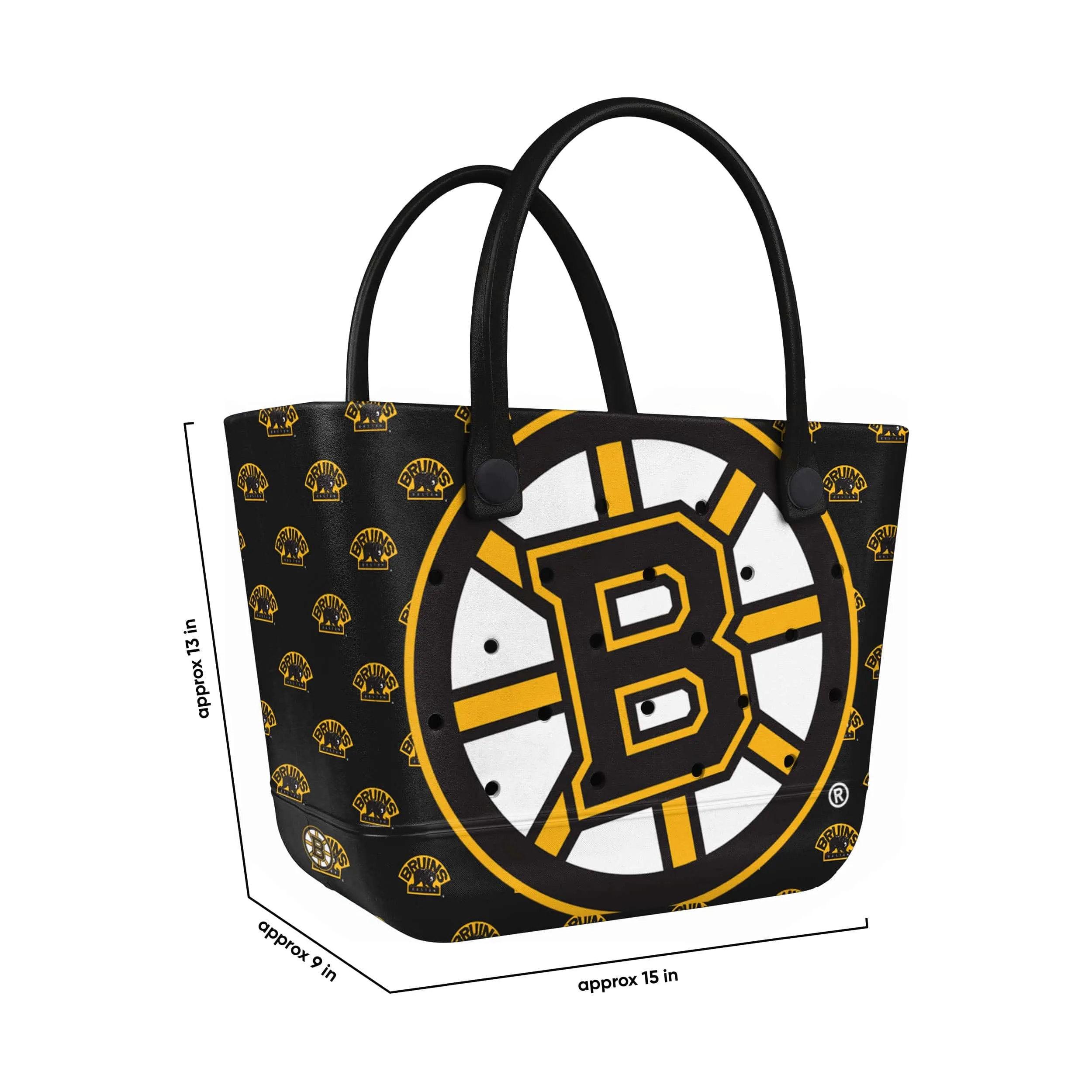 Boston Bruins NHL Big Logo Mini Print Tailgate Tote Bag (PREORDER - SHIPS LATE JANUARY)