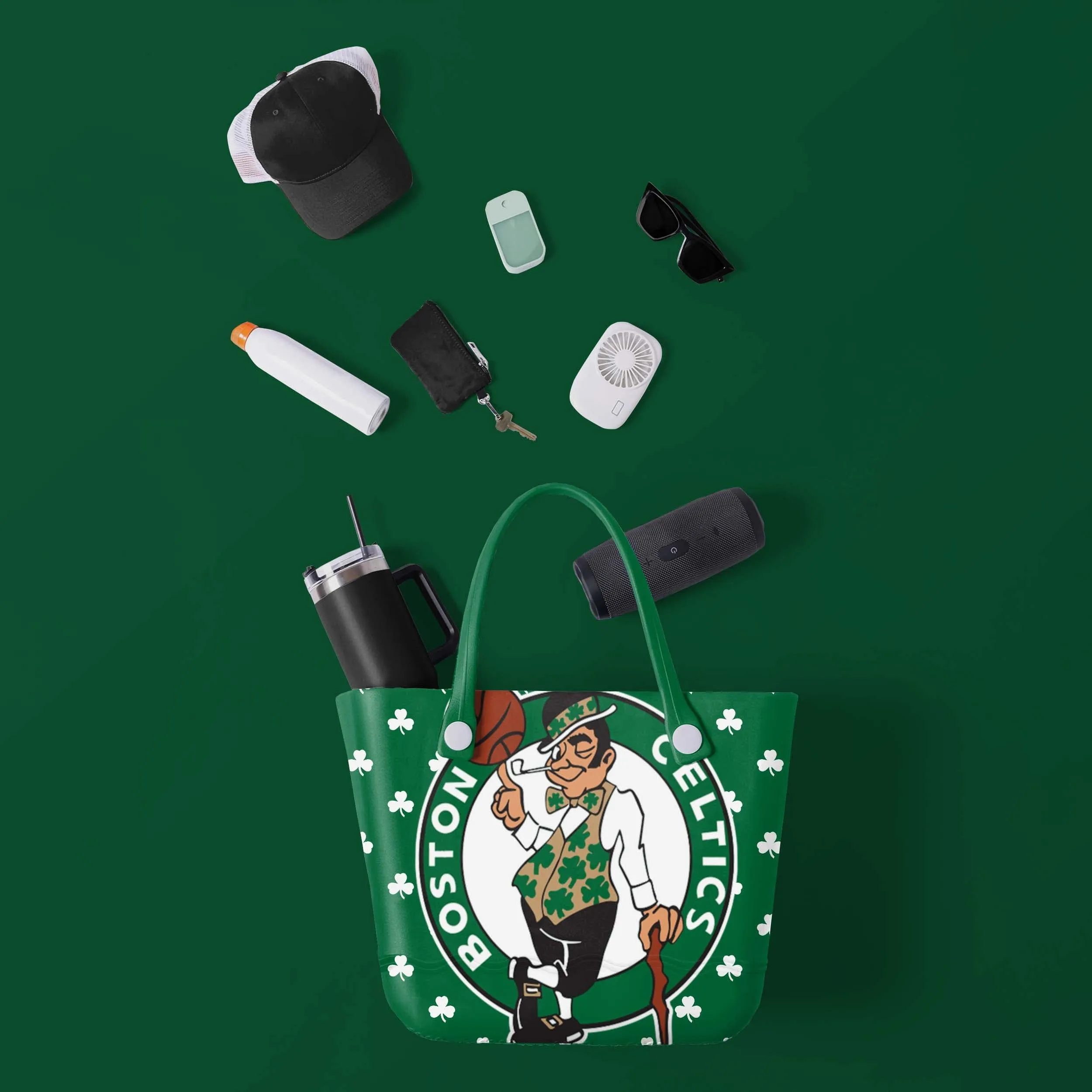 Boston Celtics Big Logo Mini Print Tailgate Tote Bag