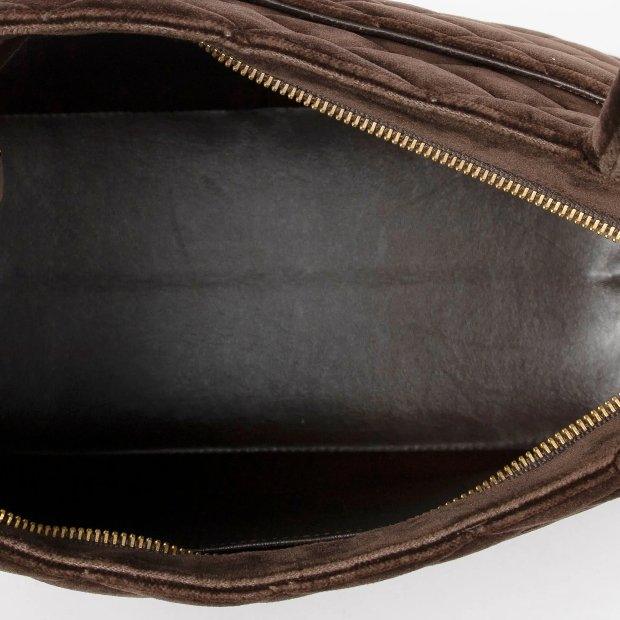 Brown Chanel Velvet Medallion Tote