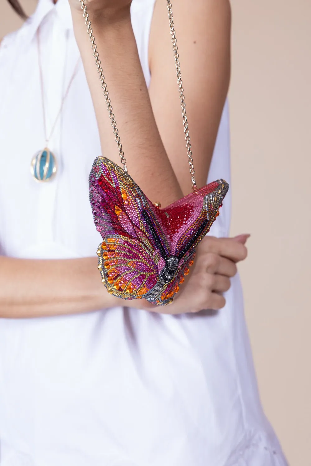 Butterfly Clutch - Champagne Multi