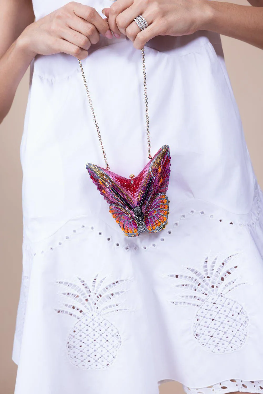 Butterfly Clutch - Champagne Multi