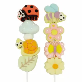 Candy Realms Forest Friends Mallow Lollipops 50g - 24 Count