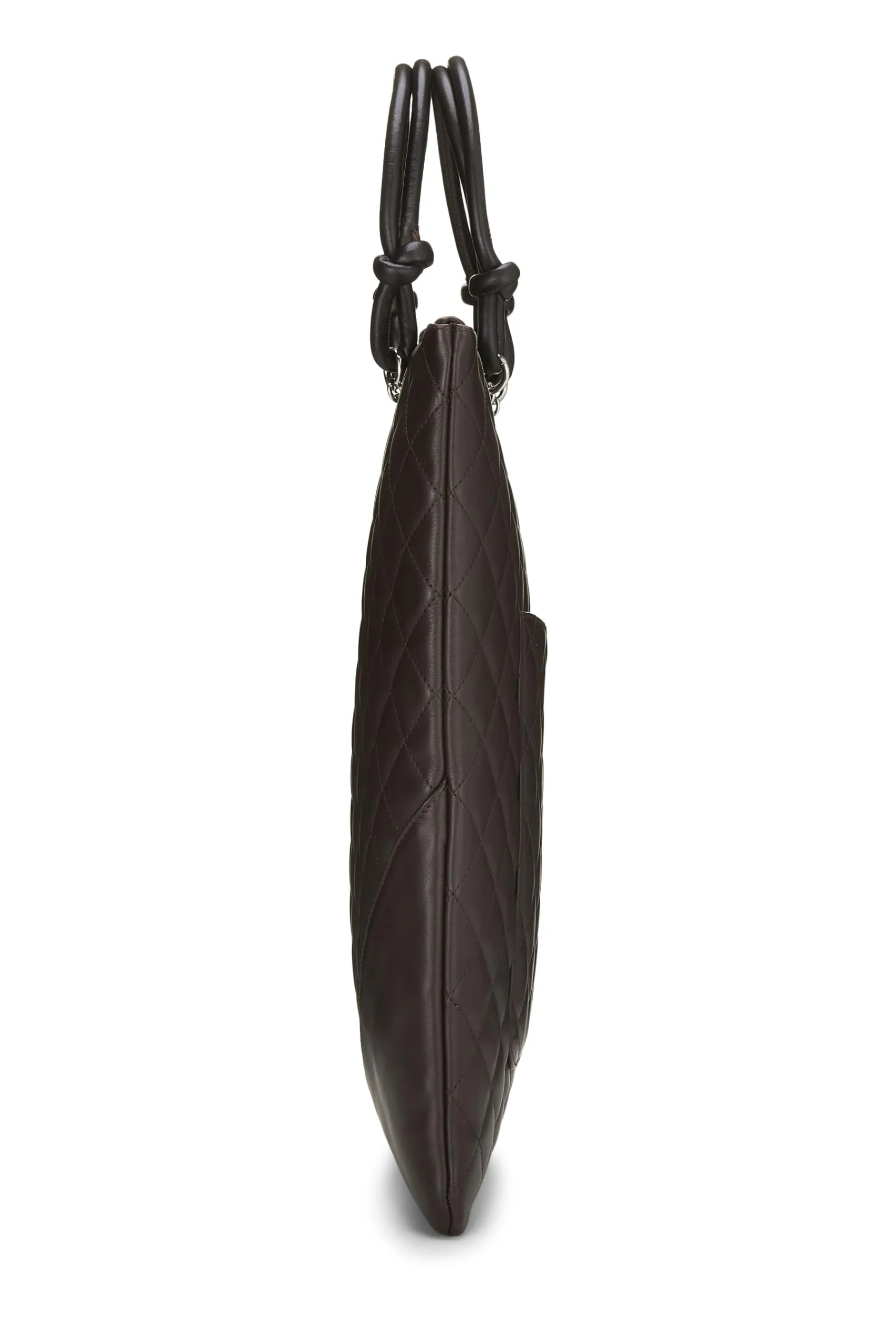 Chanel,  Brown Lambskin Cambon Flat Tote, Brown