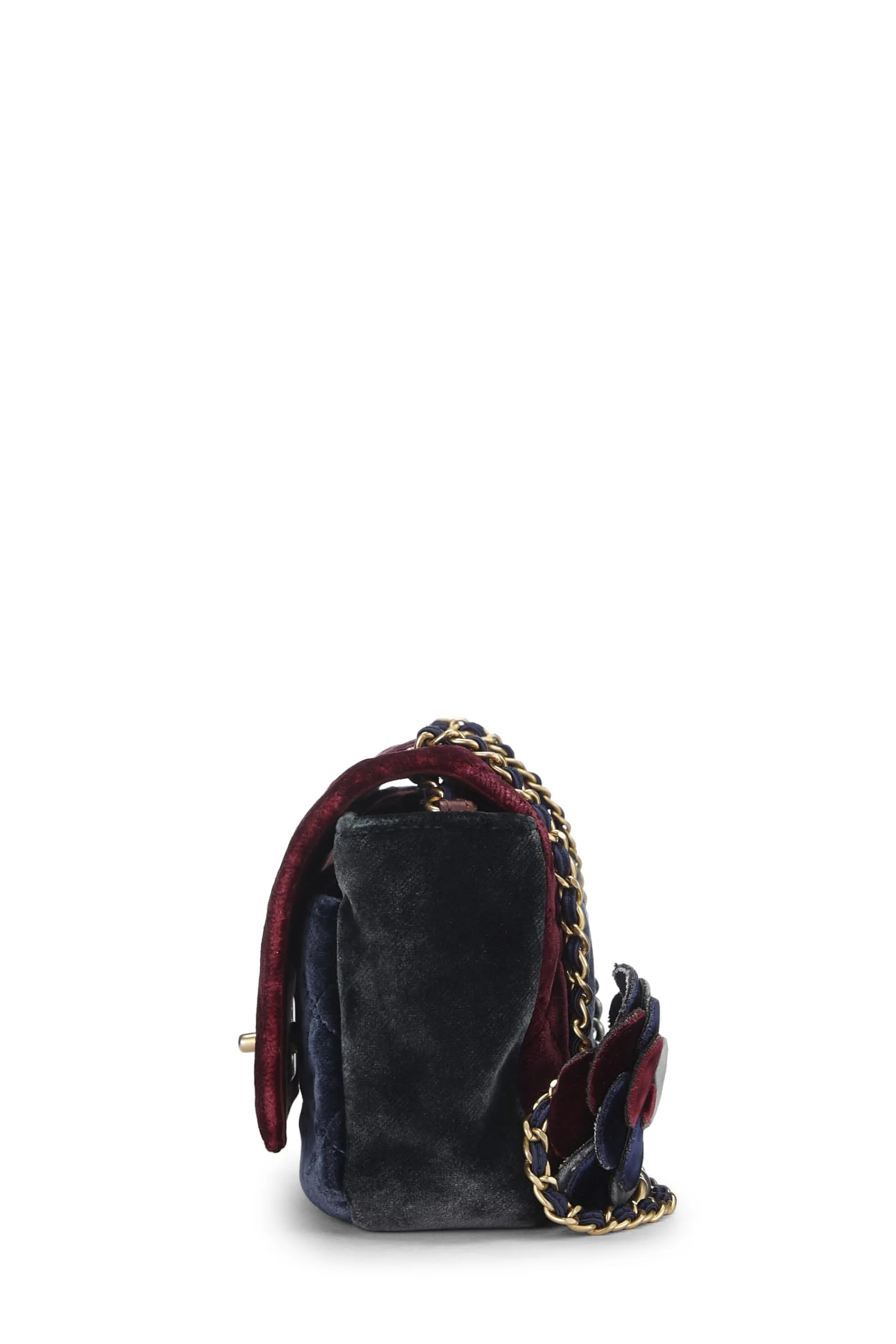 Chanel,  Paris-Cosmopolite Tricolor Velour Private Affair Camellia Flap Bag Medium, Multi