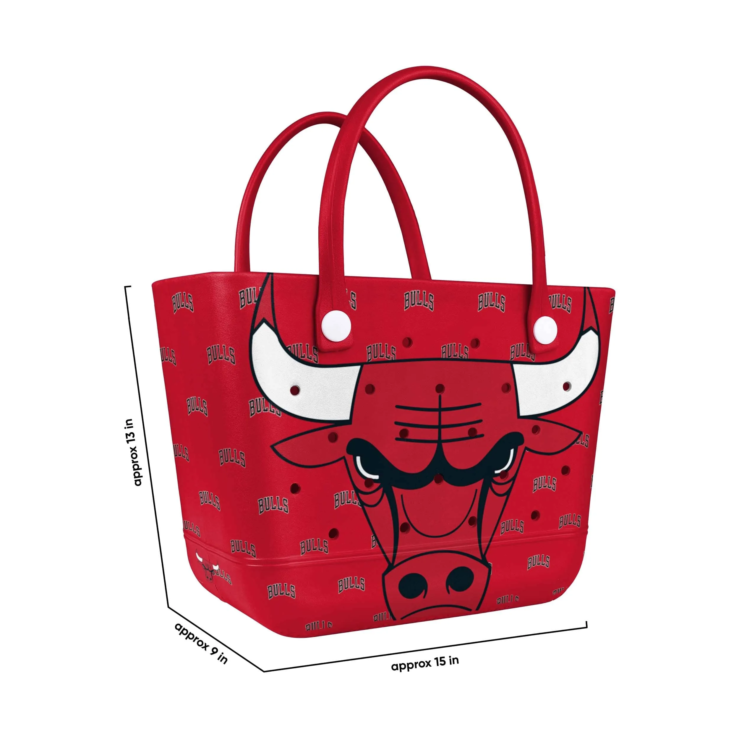 Chicago Bulls NBA Big Logo Mini Print Tailgate Tote Bag (PREORDER - SHIPS LATE JANUARY)