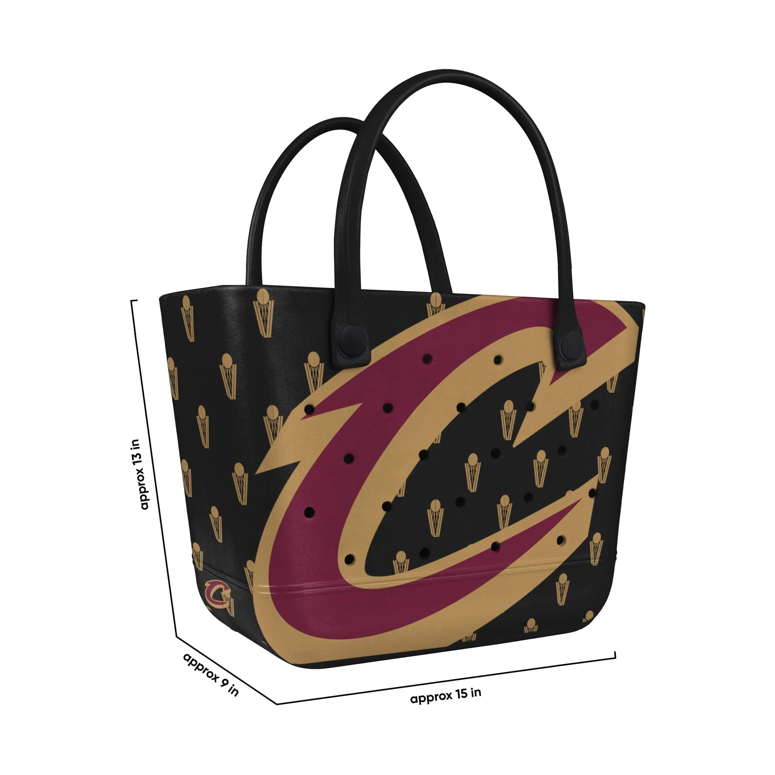 Cleveland Cavaliers NBA Big Logo Mini Print Tailgate Tote Bag (PREORDER - SHIPS LATE JANUARY)