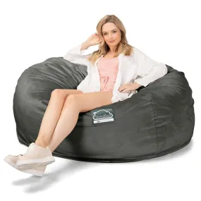 CloudSac 1010 XXL Giant Memory Foam Bean Bag Sofa - Velvet Graphite Grey