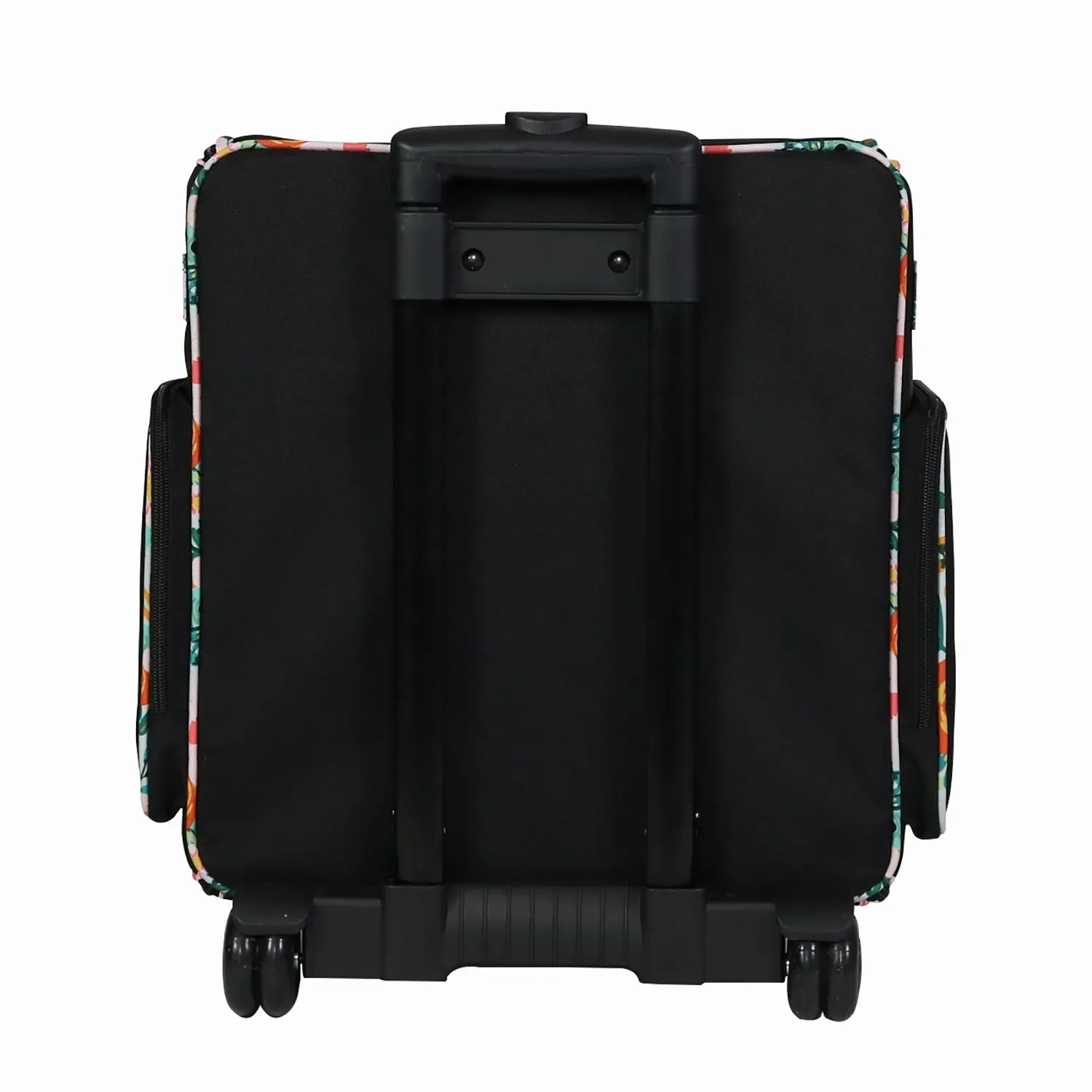 Collapsible Rolling Scrapbook & Featherweight Case, Black & Floral