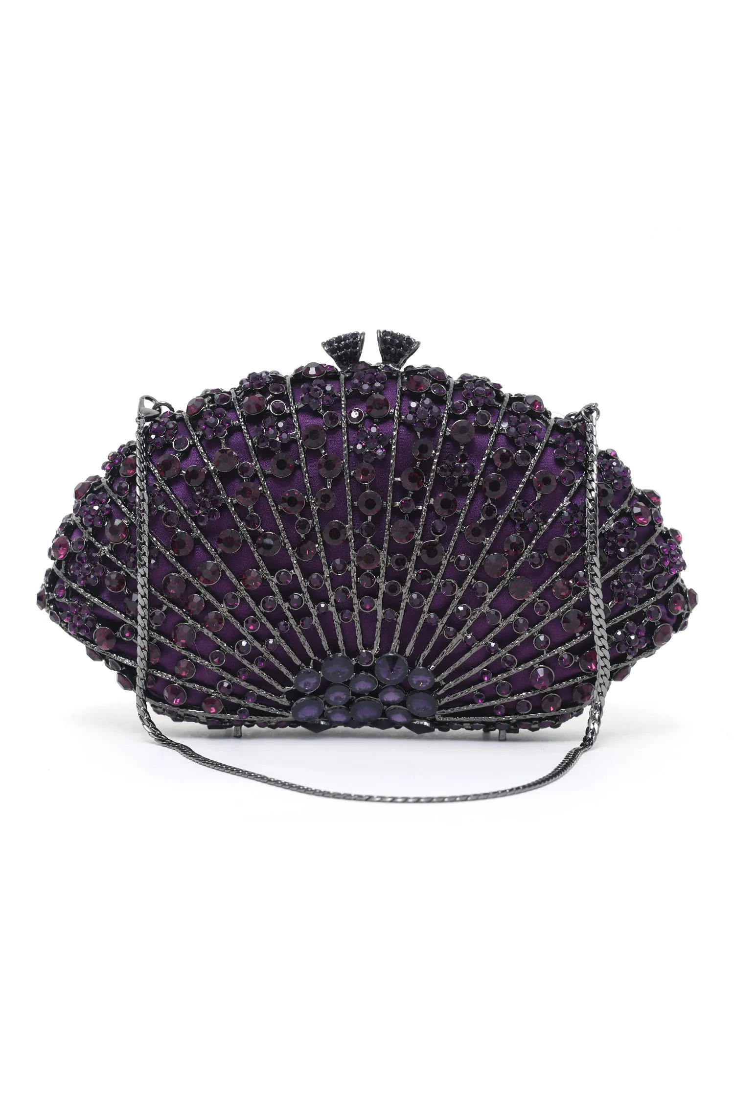 CRYSTAL CLUTCH-PURPLE