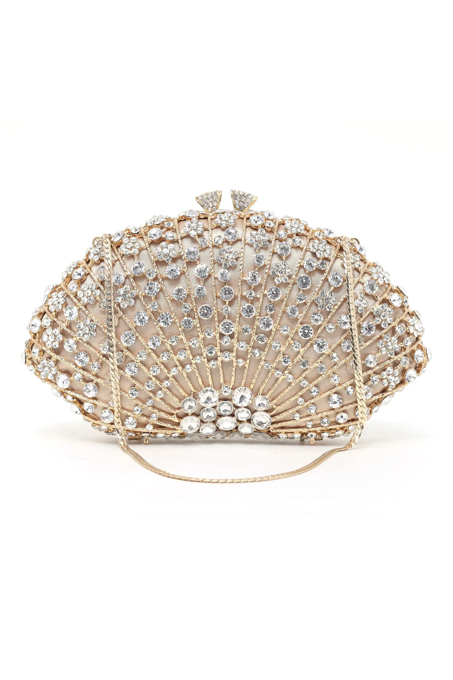 CRYSTAL CLUTCH-SIL-GLD