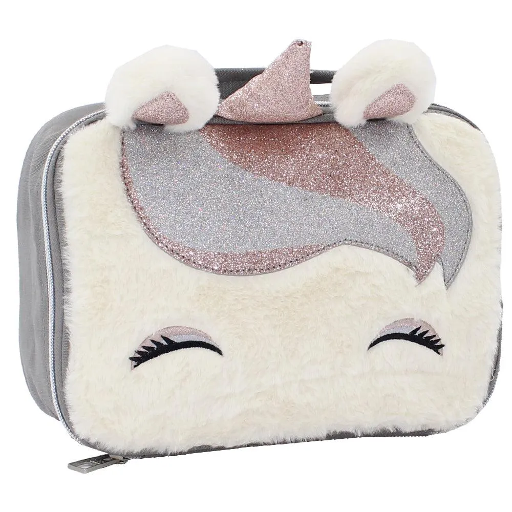 CUBS MATT Gold SEQUIN & FUR Unicorn Lunch bag
