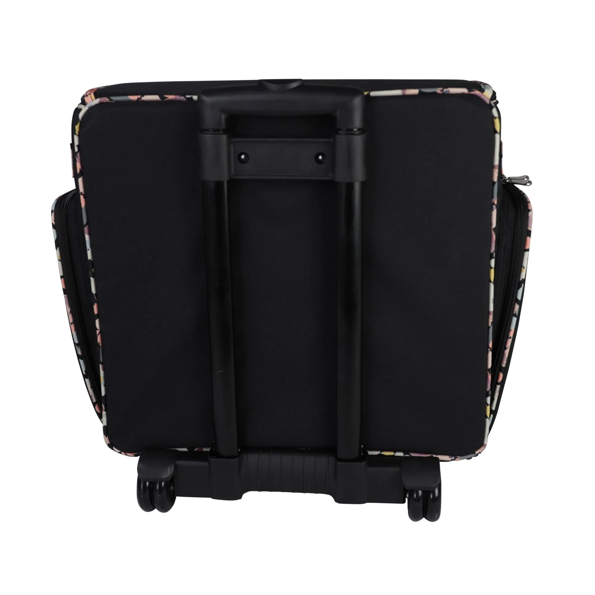Deluxe Collapsible Rolling Scrapbook Case, Black & Floral