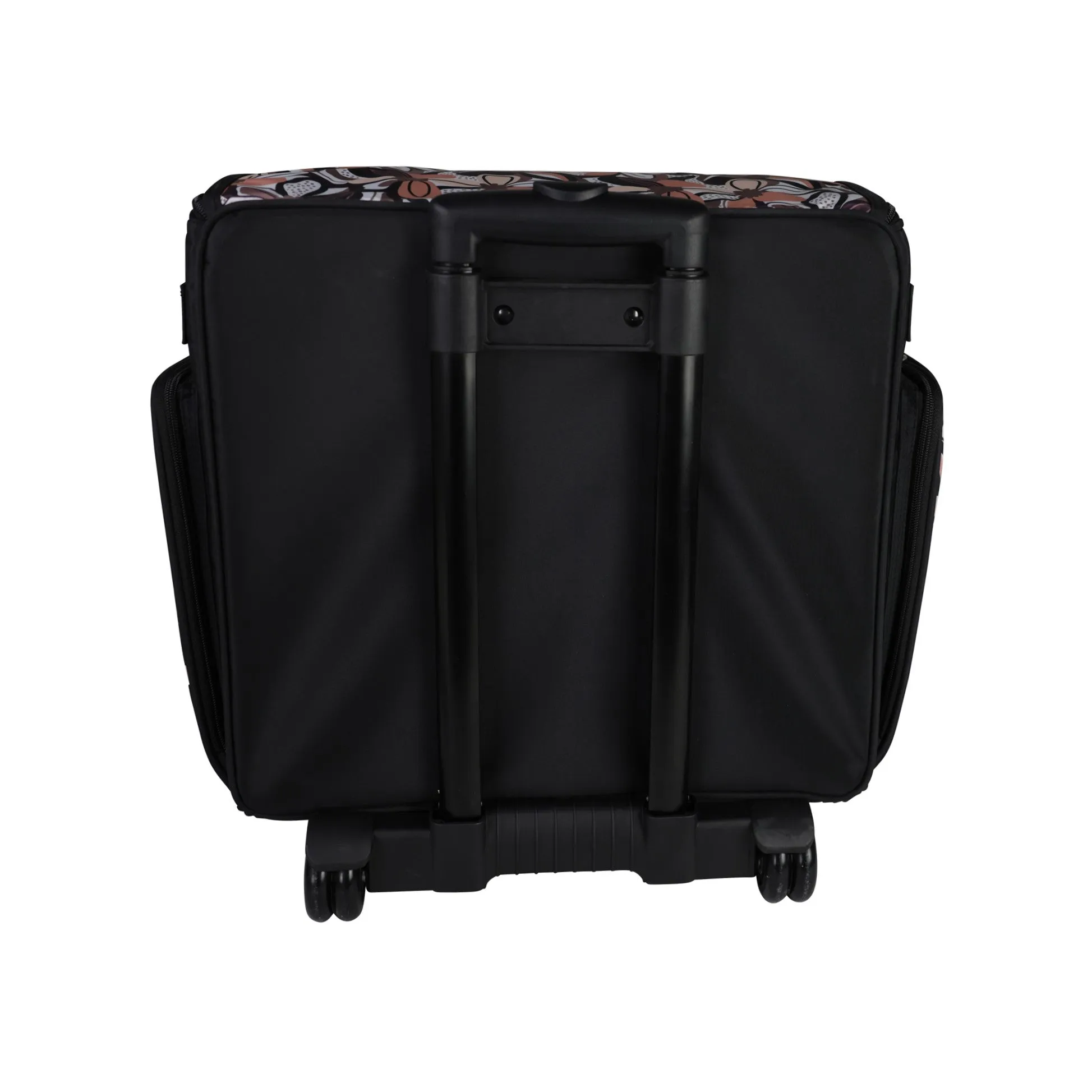 Deluxe Collapsible Rolling Scrapbook Case, Brown & Floral
