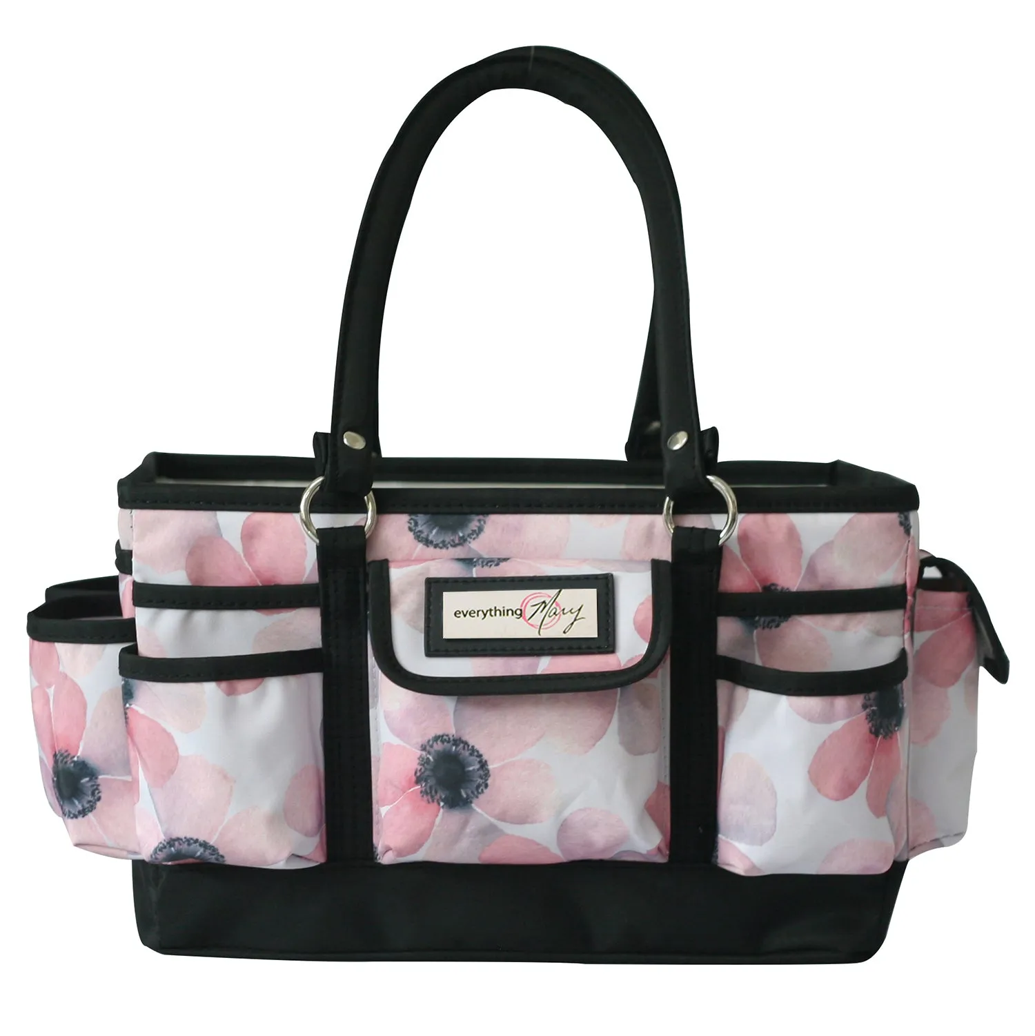 Deluxe Store & Tote Craft Organizer, White & Floral