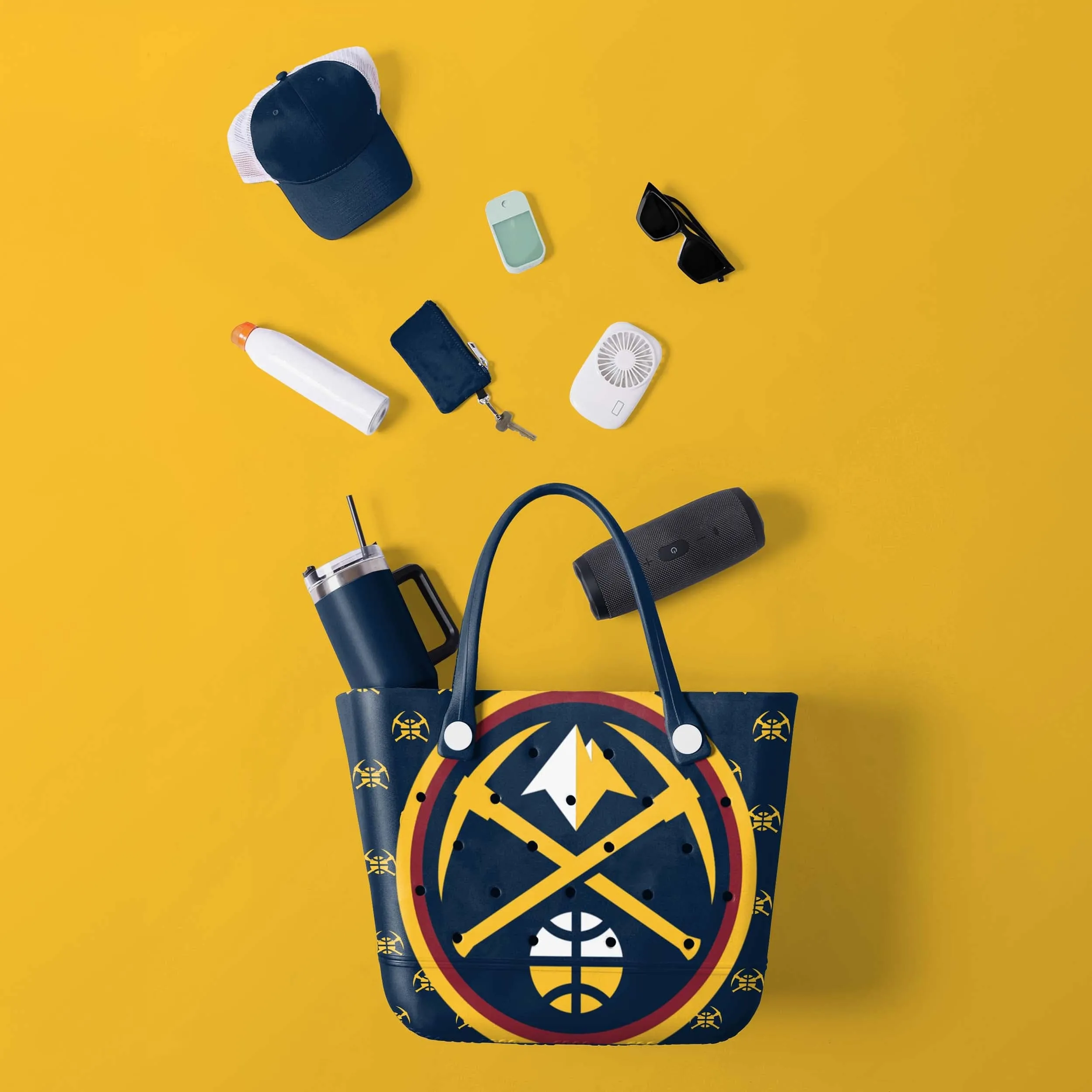 Denver Nuggets NBA Big Logo Mini Print Tailgate Tote Bag (PREORDER - SHIPS LATE JANUARY)