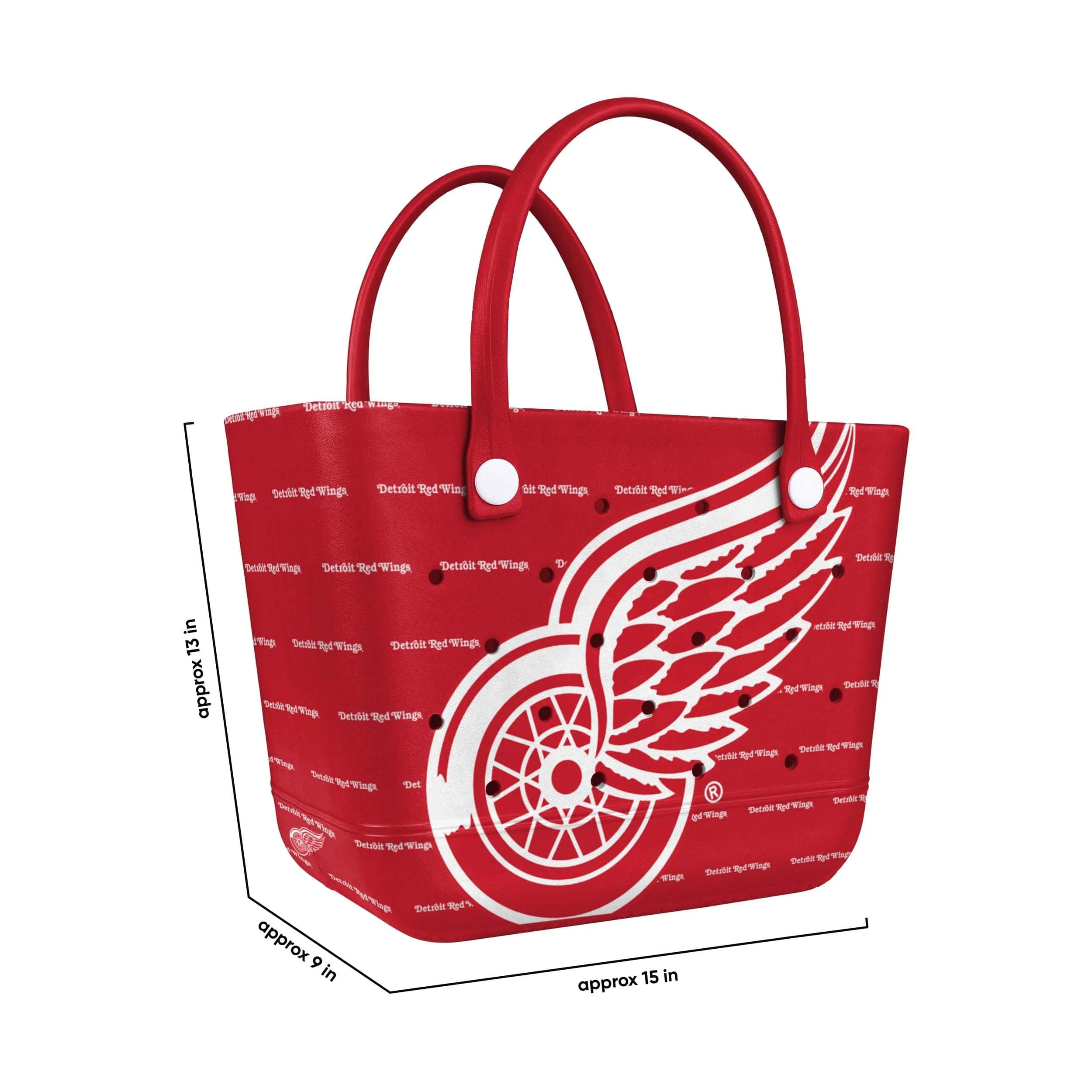 Detroit Red Wings NHL Big Logo Mini Print Tailgate Tote Bag (PREORDER - SHIPS LATE JANUARY)