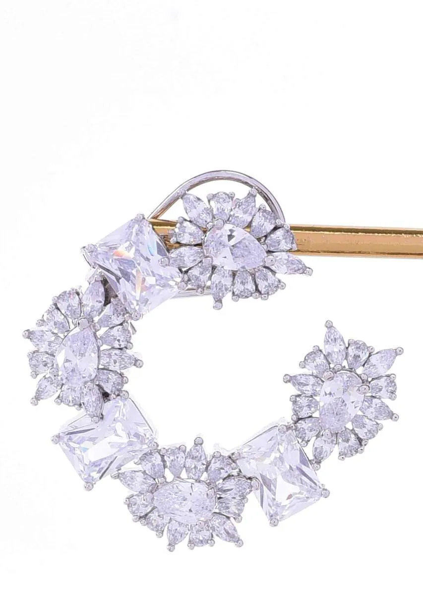 Diamond and crystal studded party wear cluster only on Kalki