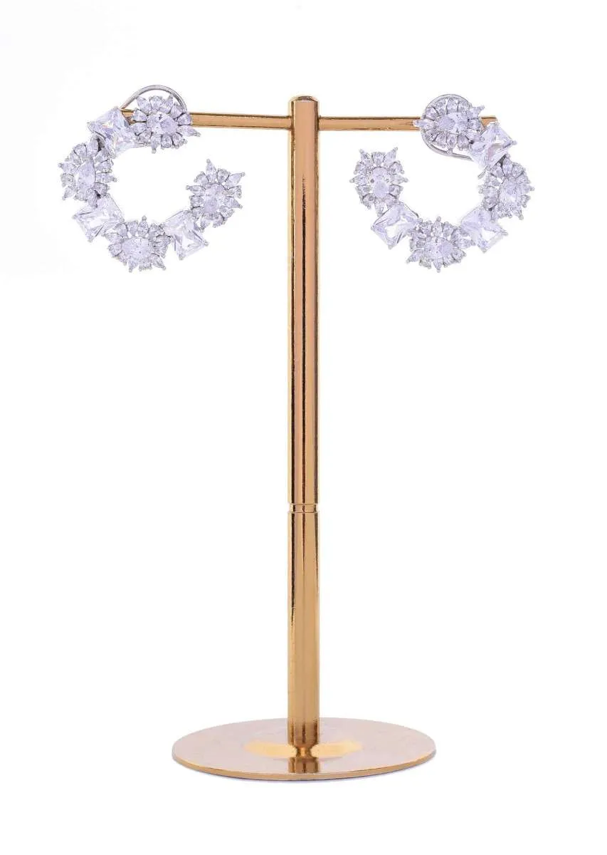 Diamond and crystal studded party wear cluster only on Kalki