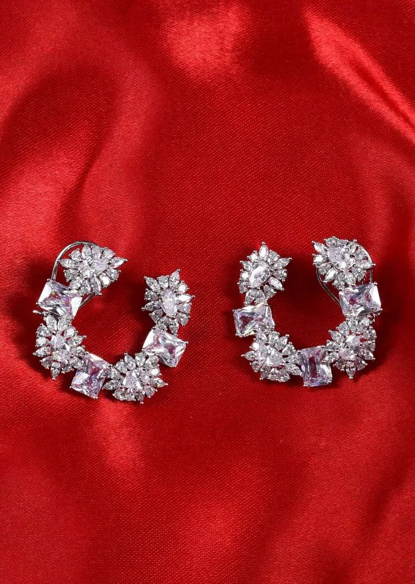 Diamond and crystal studded party wear cluster only on Kalki
