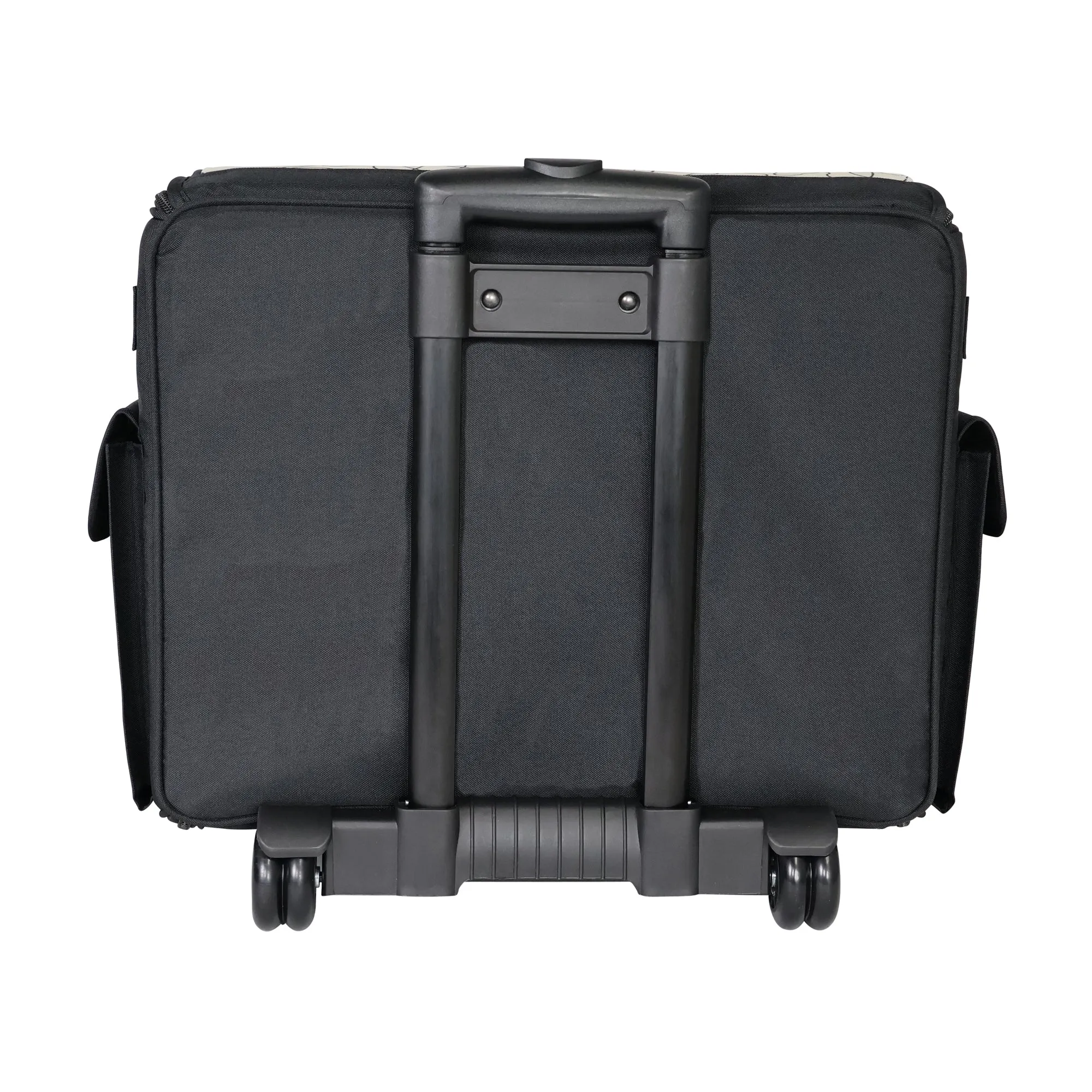 Everything Mary Collapsible Rolling Sewing Machine Tote - Premium Polyester Construction - Universal Fit - Portable with Dual Wheels and Telescoping Handle - Solid Tan