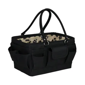 Everything Mary Deluxe Store and Tote - Craft Organizer and Storage Bag with 13 Pockets - Collapsible and Portable Art Supply Caddy for Sewing, Scrapbooking, Painting - Simple Cheetah