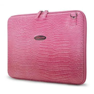 Faux Croc Portfolio Pink