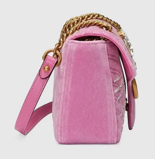 GG Marmont Small Shoulder Bag, Pink
