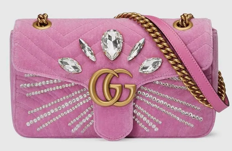 GG Marmont Small Shoulder Bag, Pink