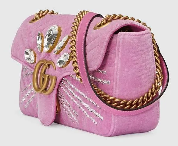 GG Marmont Small Shoulder Bag, Pink