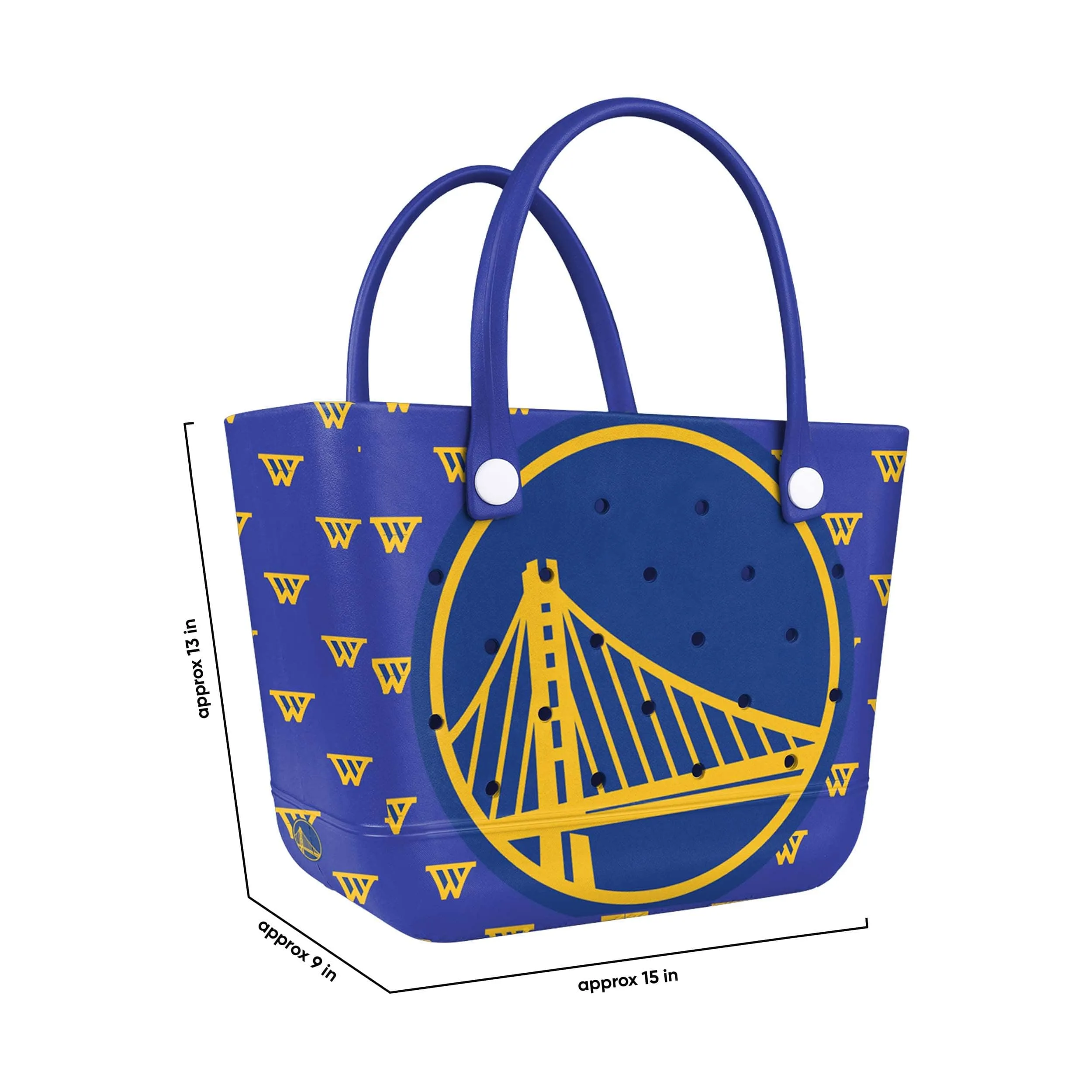 Golden State Warriors NBA Big Logo Mini Print Tailgate Tote Bag (PREORDER - SHIPS LATE JANUARY)