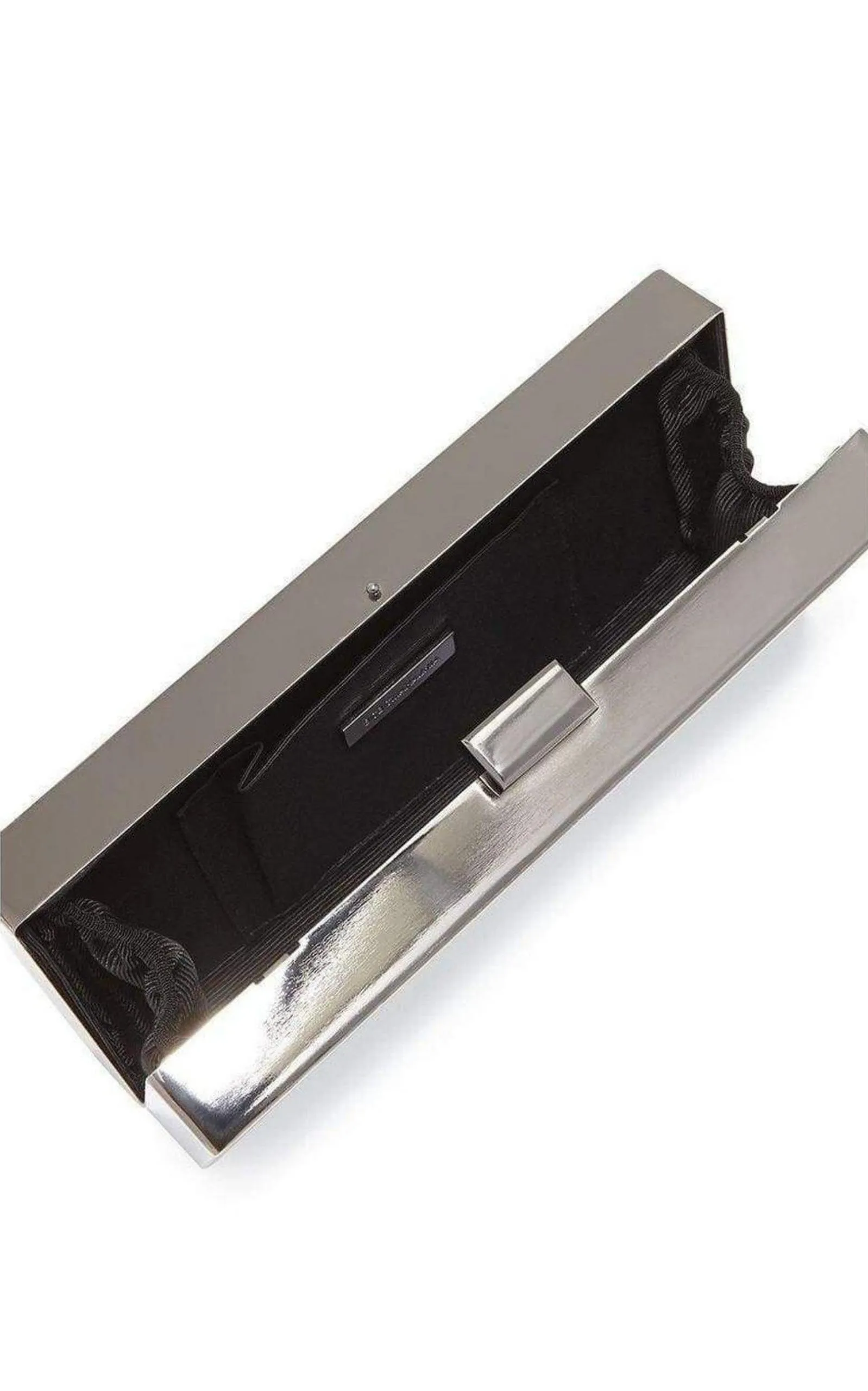 Gunmetal Ariana Rock Crystal Hard Clutch