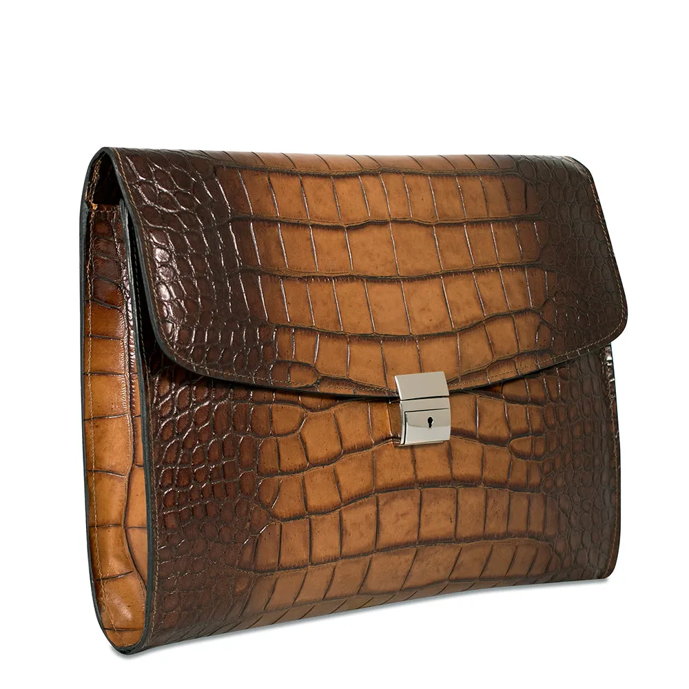 Hand Brushed Croco Leather Underarm Case #K001