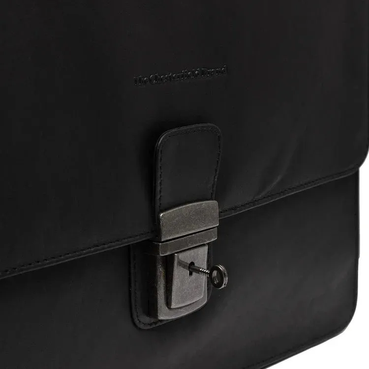 Leather Briefcase - The Chesterfield Brand Venice Black