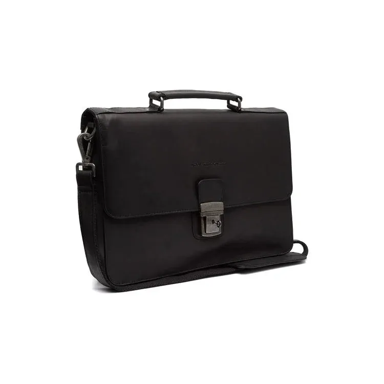 Leather Briefcase - The Chesterfield Brand Venice Black