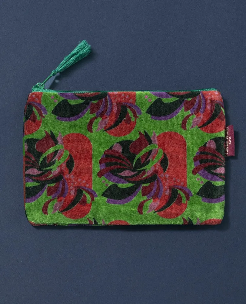 Les Touristes Velvet Pouch - Medium