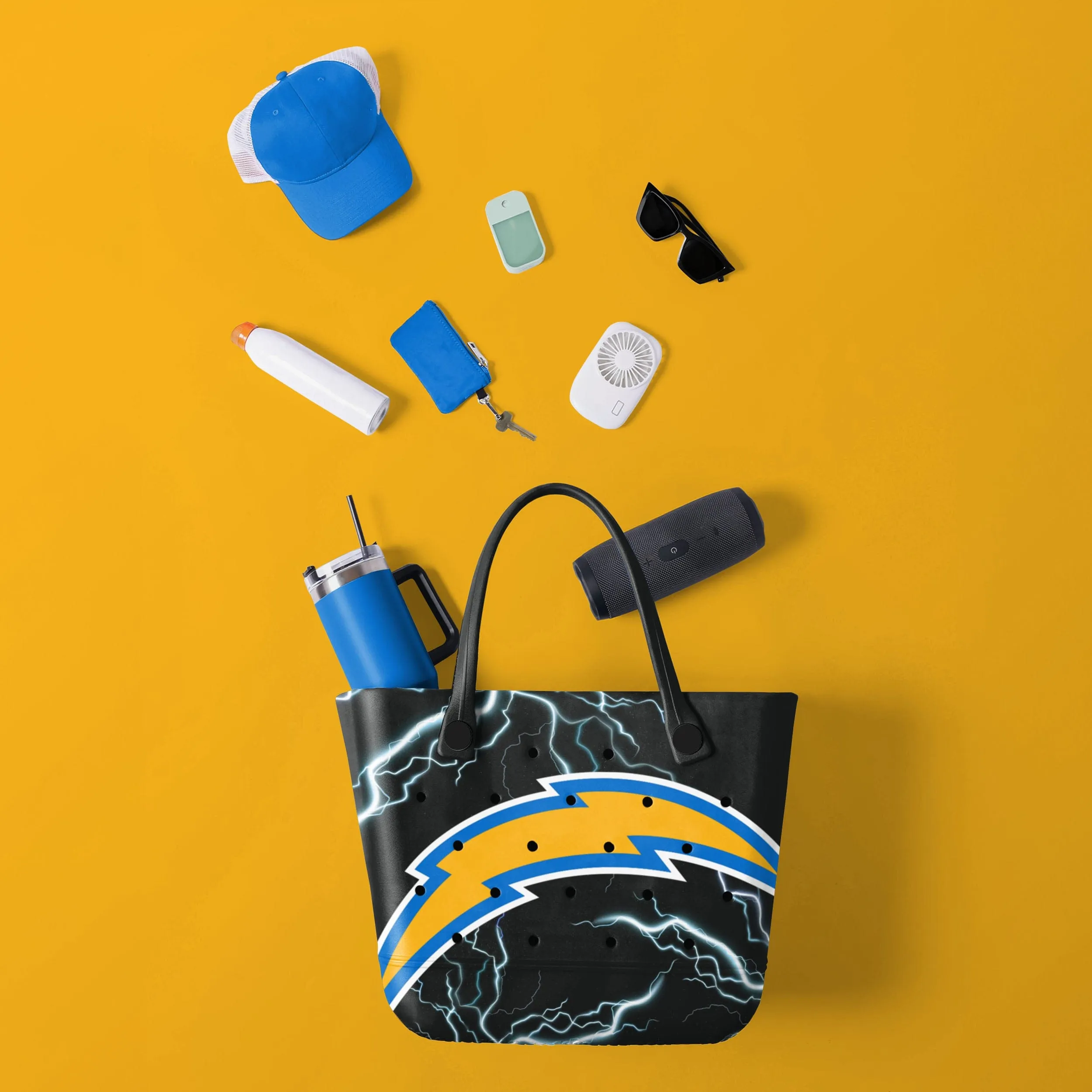 Los Angeles Chargers NFL Thematic Tailgate Tote Bag