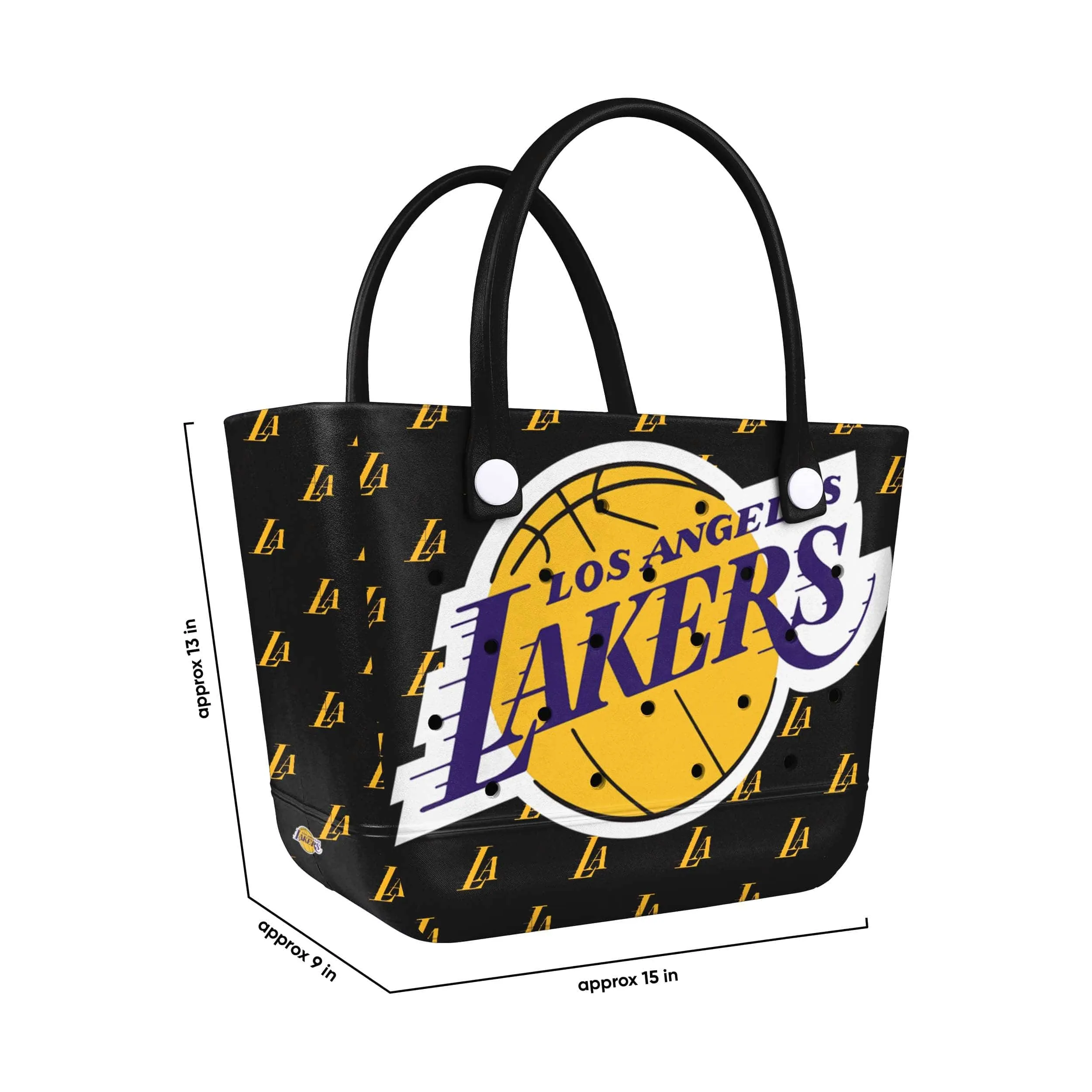 Los Angeles Lakers NBA Big Logo Mini Print Tailgate Tote Bag (PREORDER - SHIPS LATE JANUARY)